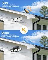 Lepro Solar Security Lights Outdoor Motion Sensor 1200LM 3 Heads IP65 view 3