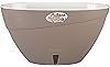 Santino Self Watering Planter CALIPSO Oval Shape L 13.5 Inch x H 5.1 Inch Shade/White Flower Pot