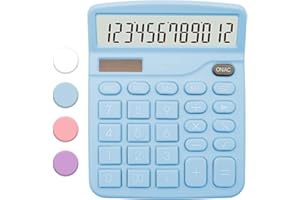 SPORTSVOUTDOORS Blue Calculator, Basic Office Calculator, Desktop Calculator 12 Digit, Large LCD Display for Blue Office Supplies with Sensitive Button, Blue Desk Accessories, School Supplies……