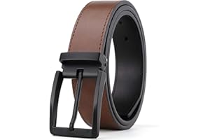 Weifert Men's Dress Belt Black Leather Belts for Jeans