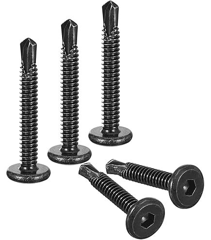 Vis Tôle Tête Fraisée Bombée TFB Pozi 4.8X16 Acier Zingué Noir-1 Piece