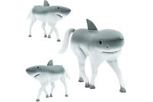 Randimals Realistic Animal Toys - Unique Horse & Shark Hybrid Figurines - Safari & Farm Animal Mix - Mini Figures for Kids & Kidults