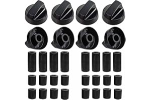LinamHoz 8 Pack Universal Oven Control Knobs Replacement with 22 Adapters for Oven Stove Range Versatile and Wide Application