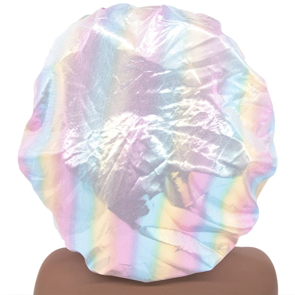 HAR LONDON FASHION 21 Styles Large Satin Sleeping Cap Satin Bonnet Curly Hair Night Sleep Wrap Caps For Women (White 1)