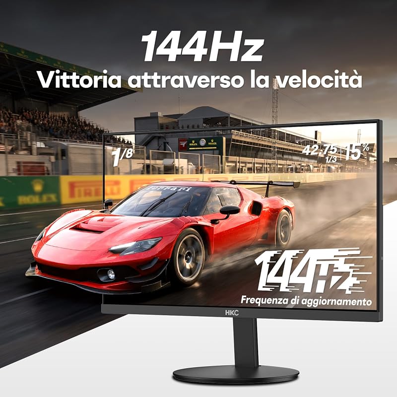 Monitor Gaming 27 Pollici, IPS FHD 144Hz, 5ms GTG, Eye Care
