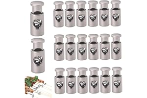 20PCS Spring-Loaded BBQ Skewer Clamps, Cylindrical Metal Kabob Racks with Non-Slip Clips for Secure Grilling of Meat & Vegeta