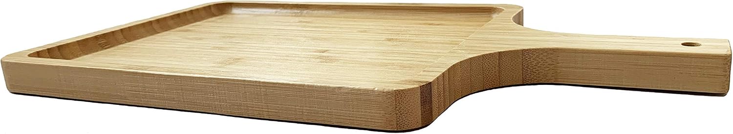 Ecowonder Bamboo Wooden Serving Board for Cheese Platters Tapas Dishes, Small Bread Board Burger Board Charcuterie Board - Image 4