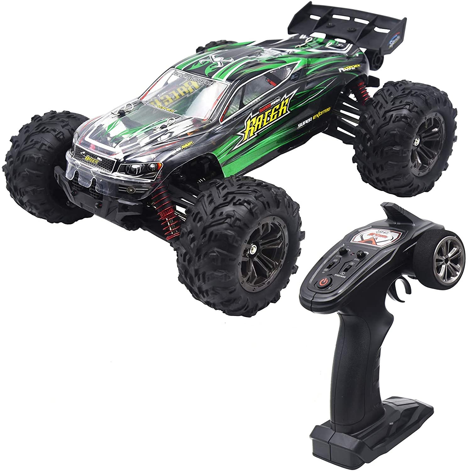 Photo 1 of TORXXER 1:16 Scale Brushless RC Truck - High Speed Hobby Grade RC Car, Hits 33MPH - Off Road 4WD for Grip on Any Terrain - Ready to Run Waterproof Trophy Truck (Green)