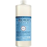 MRS. MEYER'S CLEAN DAY Multi-Surface Cleaner Concentrate, Rain Water, 32 oz | Dilute with Water for Powerful Cleaner, Makes Up to 16 Gallons per Bottle, Removes Dirt and Freshens Surfaces