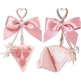 Flower Knows Strawberry Cupid Solid Perfume,Cake Bag Charms,Portable Travel Perfumes,Long Lasting Fragrances,2-in-1 Pink Cute Keychain Purse for Women,Girls&Bow Lovers Gift,0.11 oz(Lychee Bouquet)