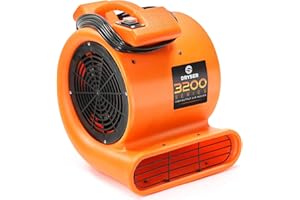 Dryser Air Mover Carpet Dryer 2 Speed 1/2 HP Industrial Floor Fan - Orange Carpet Drying Fan Floor Blower