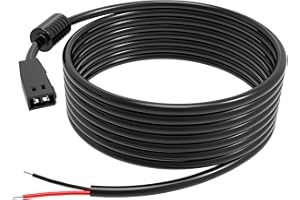 PC 11 Filtered Power Cable Compatible with Humminbird Black Standard for Helix Series & Earlier Models with Down & Side Imagi