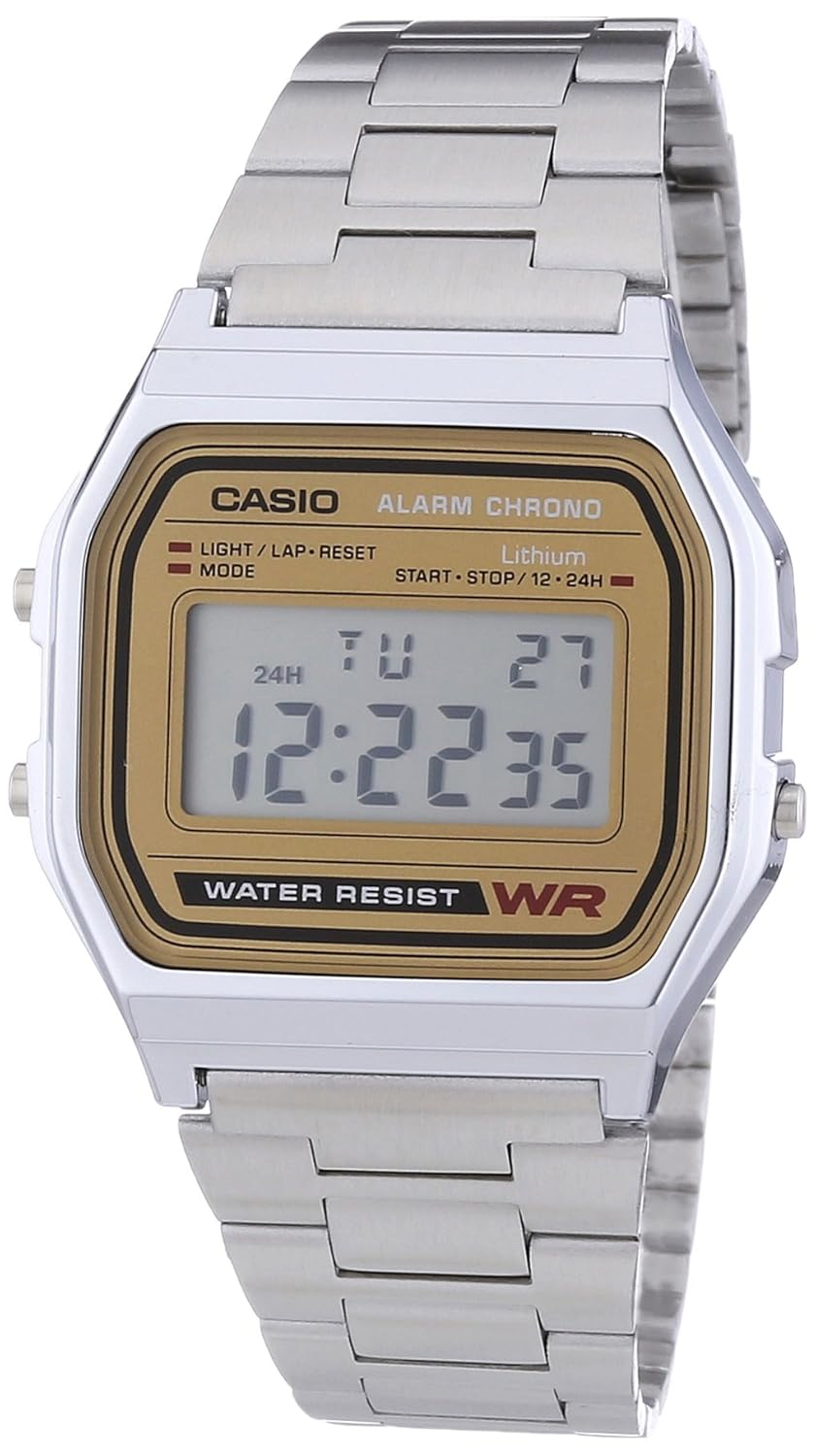 Casio Collection Reloj Digital Unisex con Correa de Acero Inoxidable – AWEA