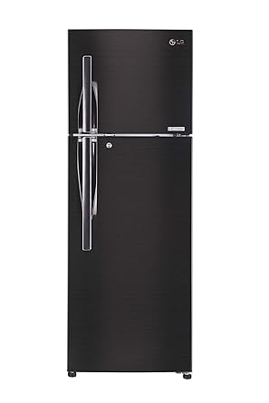 LG 360 L 4 Star Inverter Frost-Free Double-Door Refrigerator (GL-T402JBLN, Black Steel)