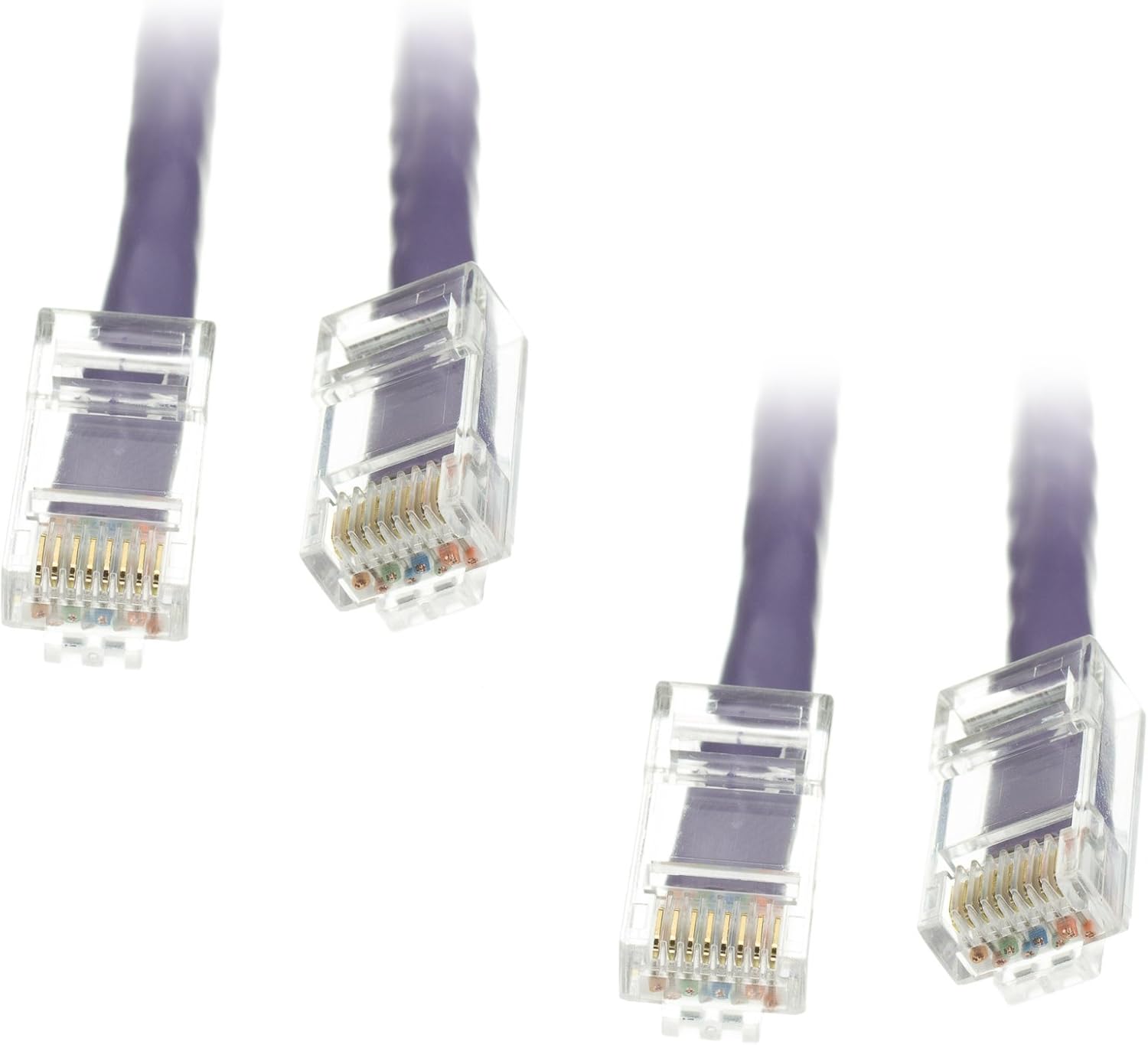 5 foot 10 Pack Bootless Cat6 Purple Patch Cable