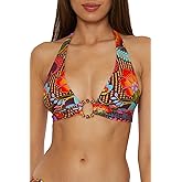 Becca Womens Portofino Bikini Top, Floral Print, Adjustable, Tie Back, Swimwear Separates for Women