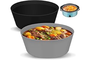 Silicone Slow Cooker Liners Fit 7-8 QT Oval Slow Cooker Crock Pot, Food Grade Silicone Crock Pot Liners Reusable & Leakproof 