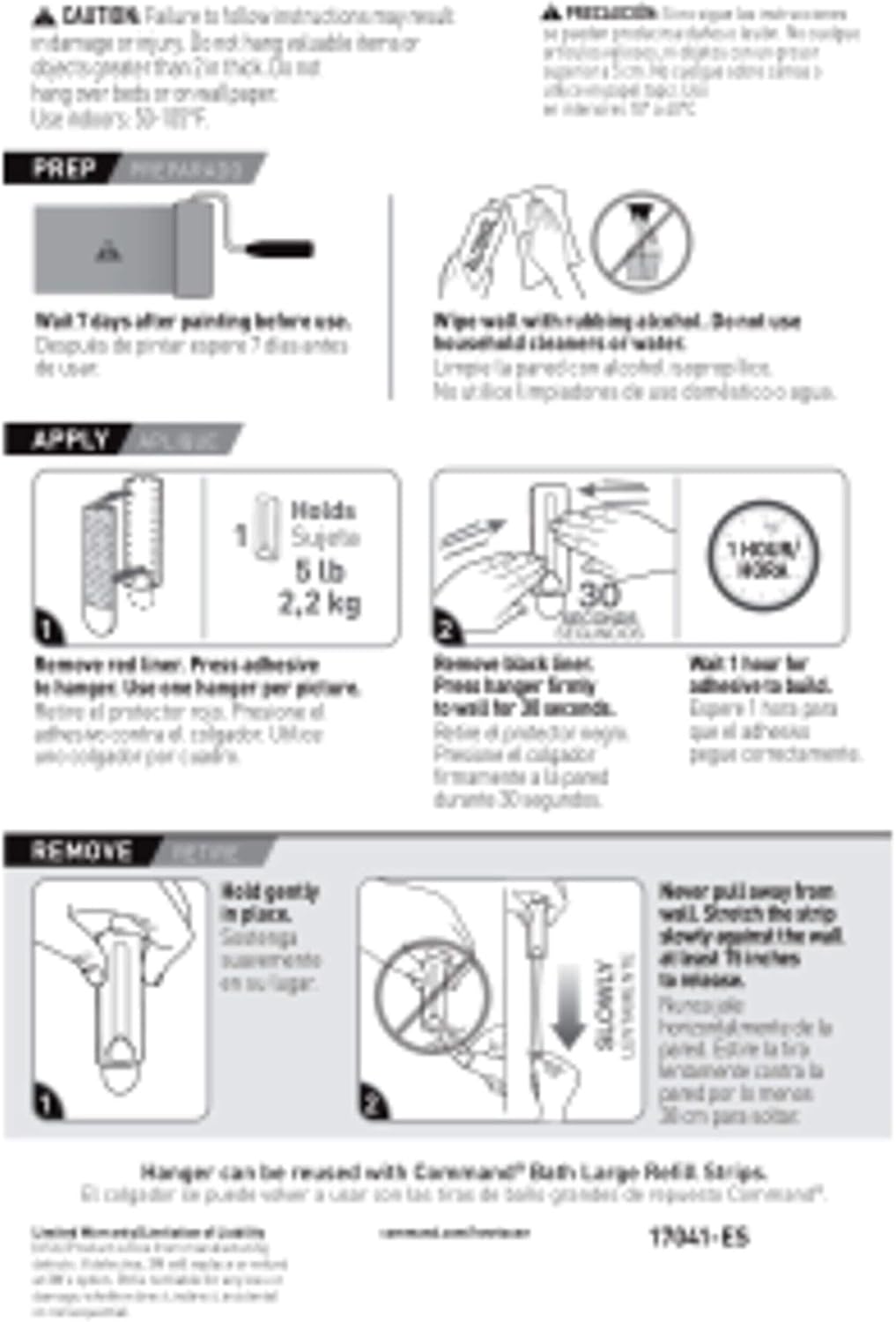 Command Wire-Back Hangers, Indoor Use, 3 hangers, 6 strips, Decorate Damage-Free (17043-ES) - Utility Hooks - 