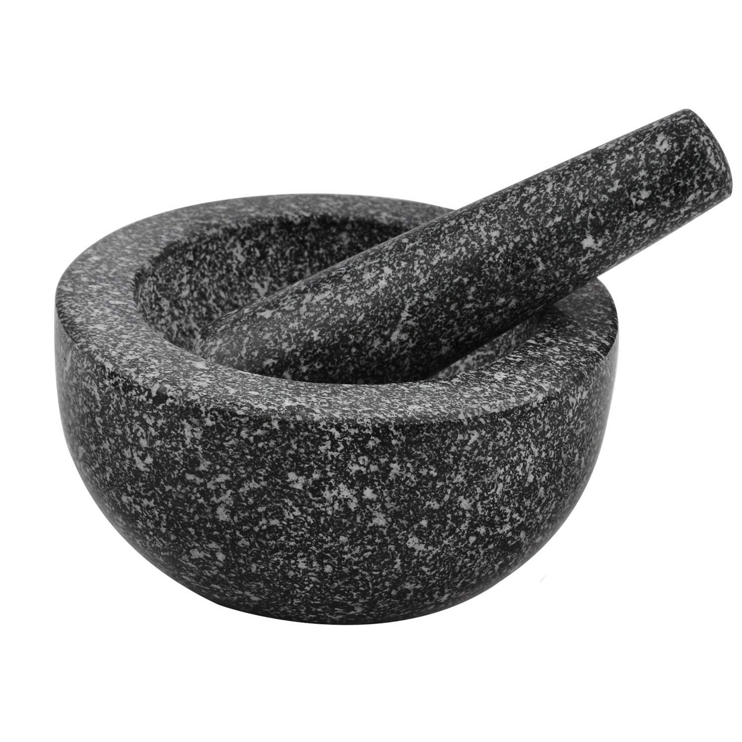 Granite Mortar And Pestle Molcajete Mexican Salsa Bowl Guacamole Herb