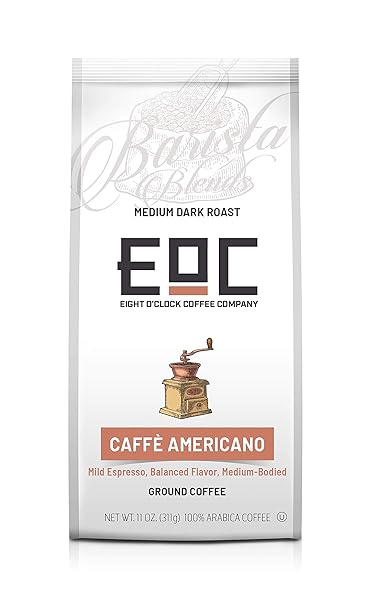 EIGHT O’CLOCK COFFEE BARISTA BLENDS GROUND COFFEE, CAFFE AMERICANO, 11 OUNCE