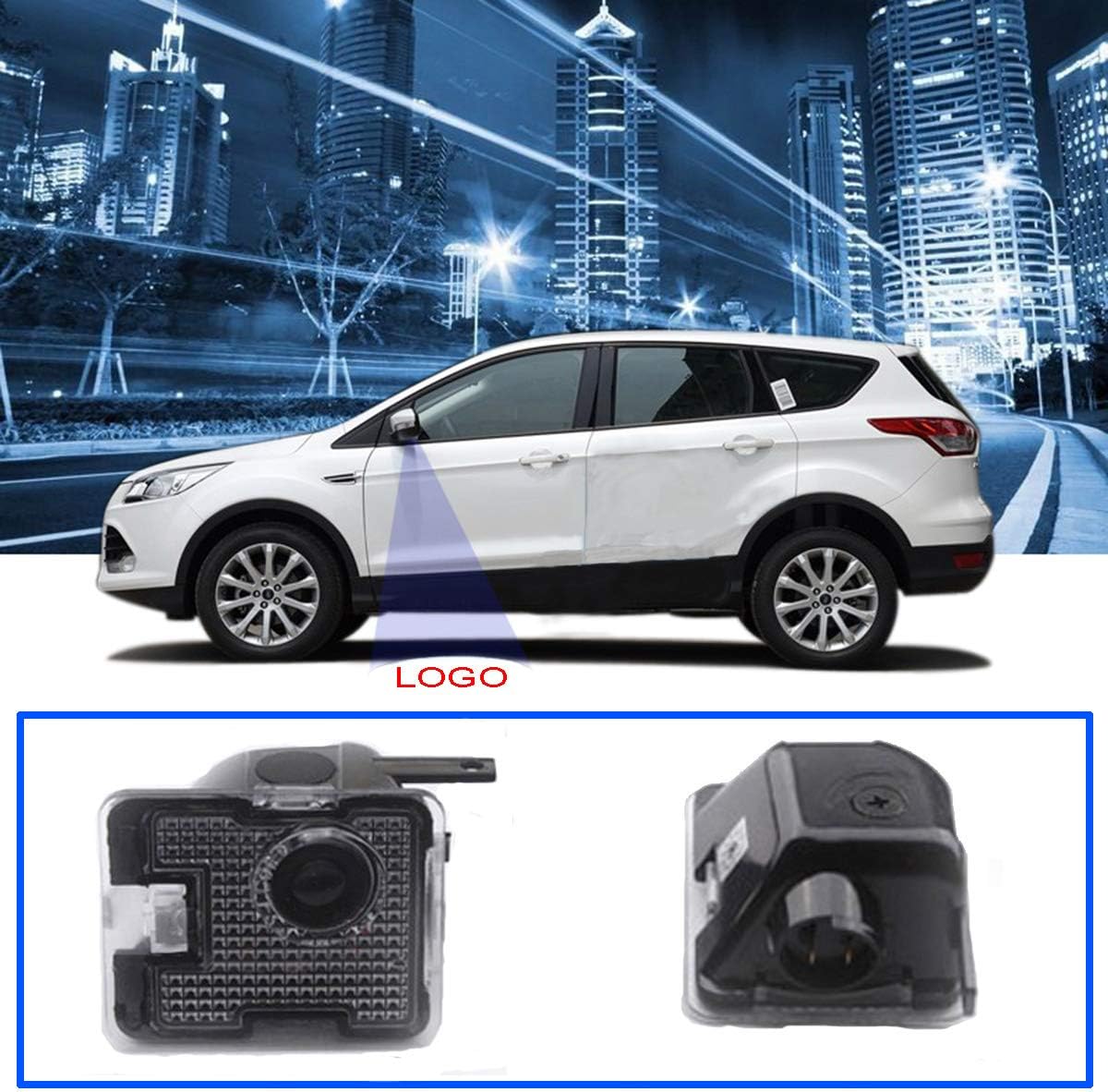 Vawar Led Logo Projector Ghost Shadow Licht Onder De Zijkant Vervanging Voor Sfeerverlichting Met E Keurmerk Viereckig Amazon Nl