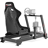 ARES WING Sim Racing Cockpit with Racing Seat, 8040 Aluminum Profile | Fully Adjustable, Compatible with Thrustmaster/Fanatec/Moza/Logitech (Wheel, Pedals and Shifter Not Included)