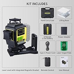Firecore 4 x 360 Laser Level Self Leveling Pro, 16
