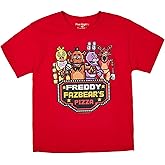 Five Nights at Freddy's T-Shirt Fazbears Pizza Pixel Design Kids Tee
