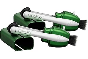 CarbonKlean Peeps Eyeglass Lens Cleaner - Efficient and Durable Carbon Microfiber Technology - Exclusively Used by NASA - 500 Uses, Soft Touch Green (2 Pack)