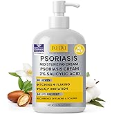 Rida Hair Research Institute Psoriasis Cream for Itchy Scalp, Face & Body | Eczema Cream for Adults | Psoriasis Treatment for Skin | Itching, Irritation & Redness Relief | XL Size