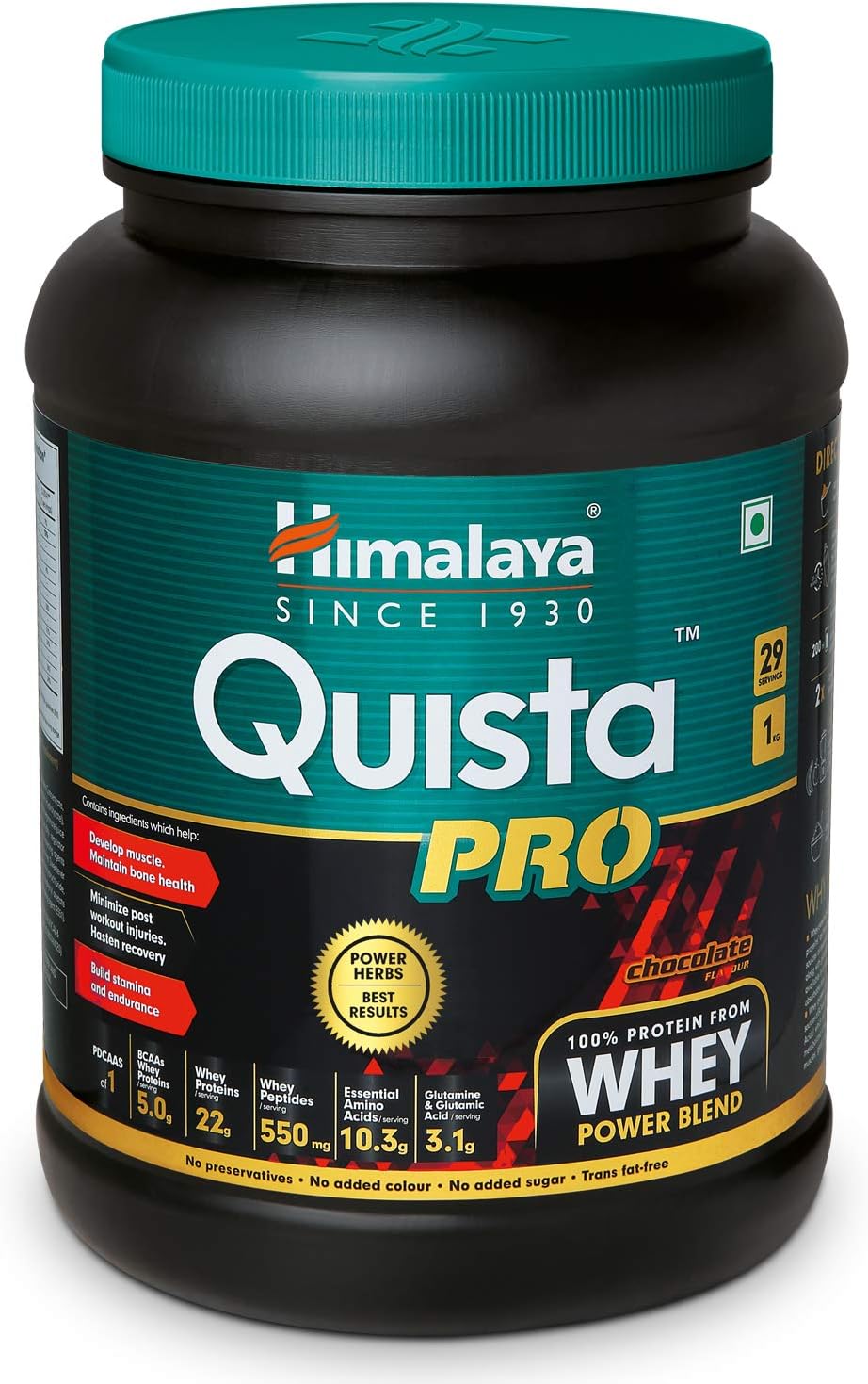 Buy Himalaya Quista Pro Advanced Whey Protein Powder 1kg (Chocolate