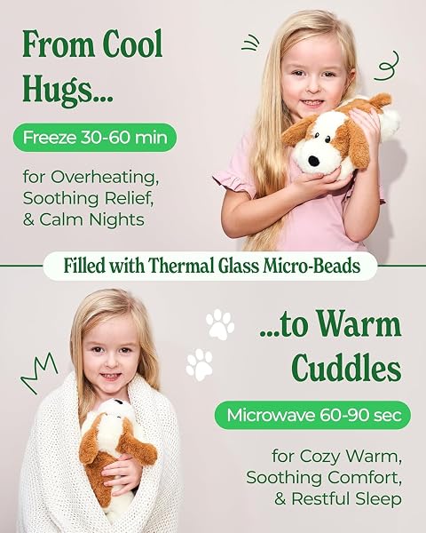 MY LITTLE BUDDY HEATABLE WEIGHTED PLUSH PUPPY DOG – COZY COMFORT & SECURITY, SOOTHING STUFFED ANIMAL FOR KIDS & TODDLERS, COMPACT 1.5 LBS – PERFECT FOR CUDDLES!