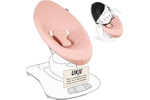 UKJE Liner Baby Rocker Cover - Compatible with Old Model Before 2022 4moms MamaRoo 4 - Baby Swing Cover - Bouncer Cover - Compatible Cover Over The 4moms Mamaroo 4 Swing Bouncer - Pink