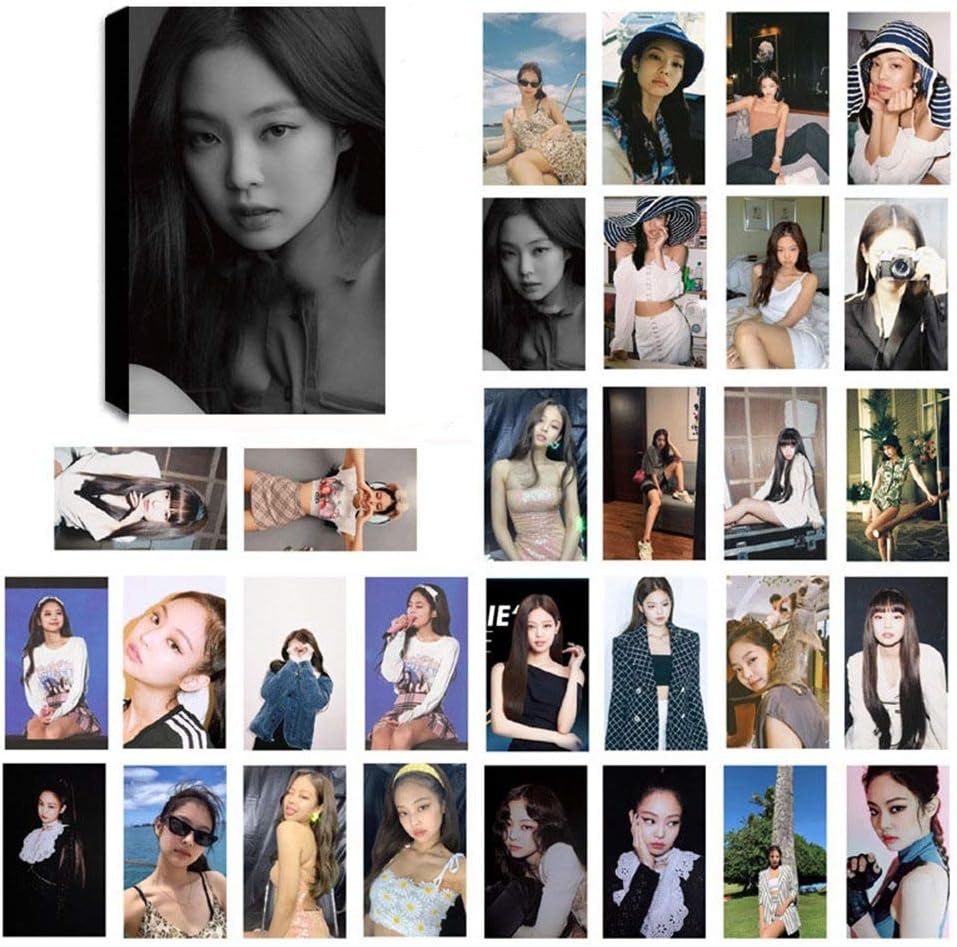 Zhenzhiao Kpop EXO Blackpink Twice GOT7 X1 ITZY NCT AB6TX Super Junior Mini Phoo Card Poster Lomo Card Photocards, 30 Pcs/Set Photo Card - Choose Type(Blackpink-4)