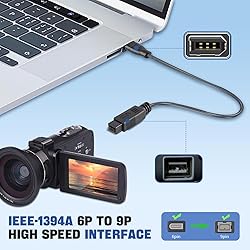 LBSC 9 pin to 6 pin High Speed Firewire Cable iLink