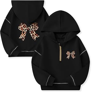 DISAUR Girls Hoodie Half Zip Pullover Sweatshirts Size 5-14 | School to weekends: Girls ages 5-14 enjoy soft stretch comfort;