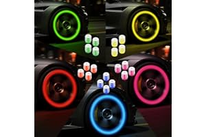 Universal Glow in The Dark Tire Valve Caps, 5 Colors Fluorescent Dust Cover for Car SUV Truck Motorcycle Bike Bicycle Tyre De