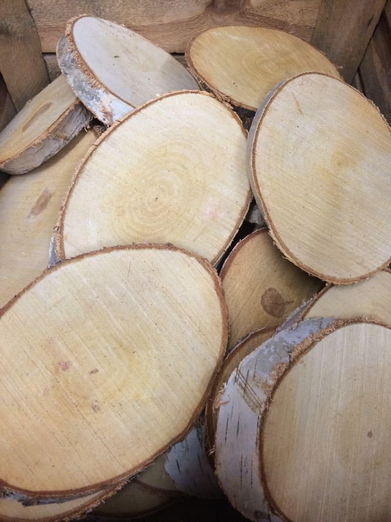 Natural Log Slice Birch Tree Bark Wedding Table Decoration