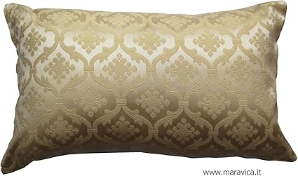 Maravica Coussin D Ameublement Elegant En Damas Ivoire Fabrique A La Main Fabrique En Italie Amazon Fr Cuisine Maison