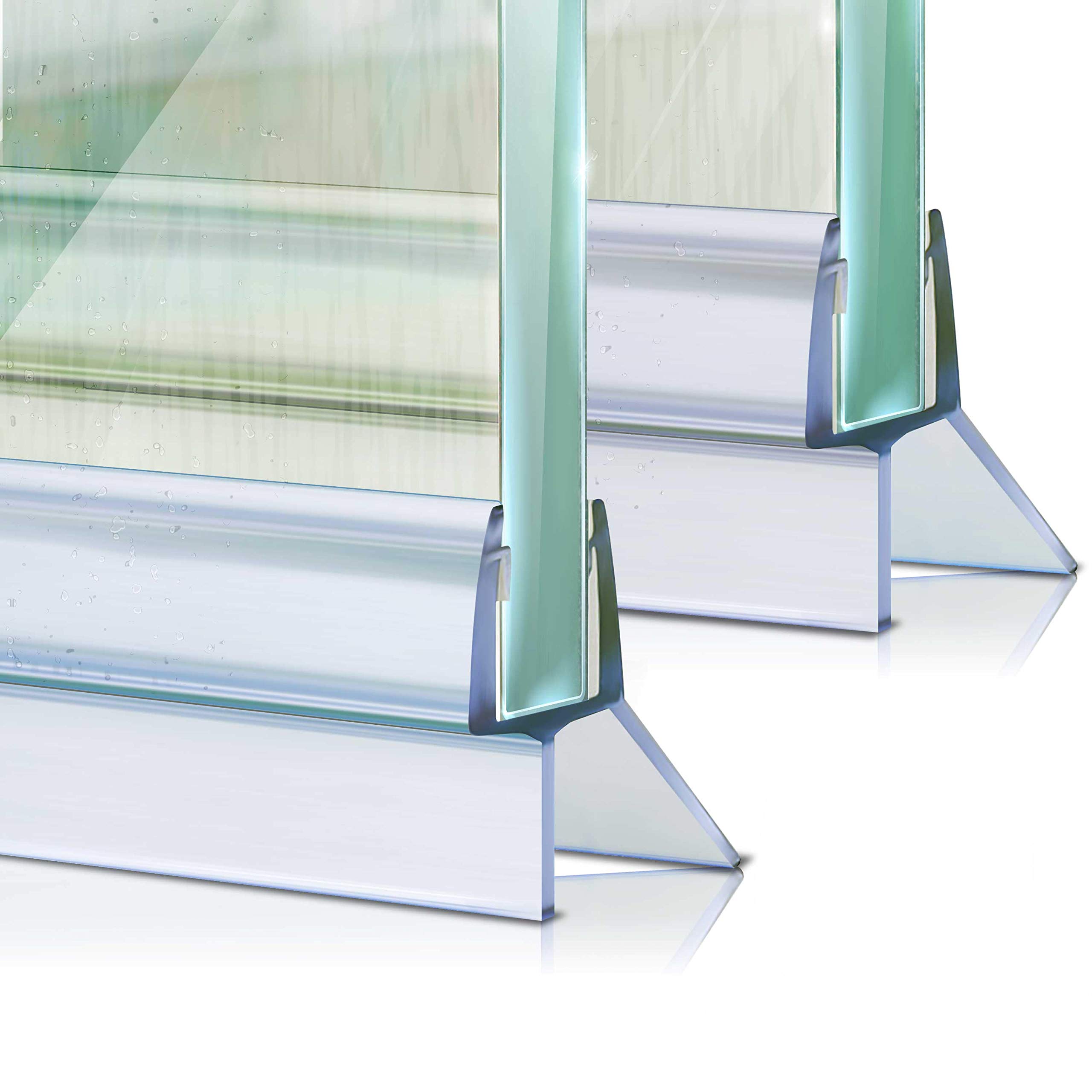 Meisterfaktur Shower Screen Seal Strip [2x] - Extended Water Repellent - Extended water deflector - Ideal for 6, 7, 8mm glass shower doors