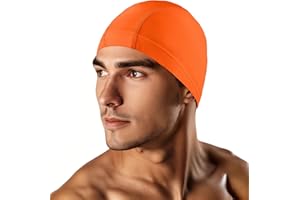 Kinwor Swim Cap for Men Women Adult, High Stretch Fabric Swim Cap, Swimming Caps Non-Waterproof
