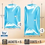 TAILI Hanging Vacuum Storage Bags 6 Combo Pack for Clothes Wardrobe Space Saver view 3