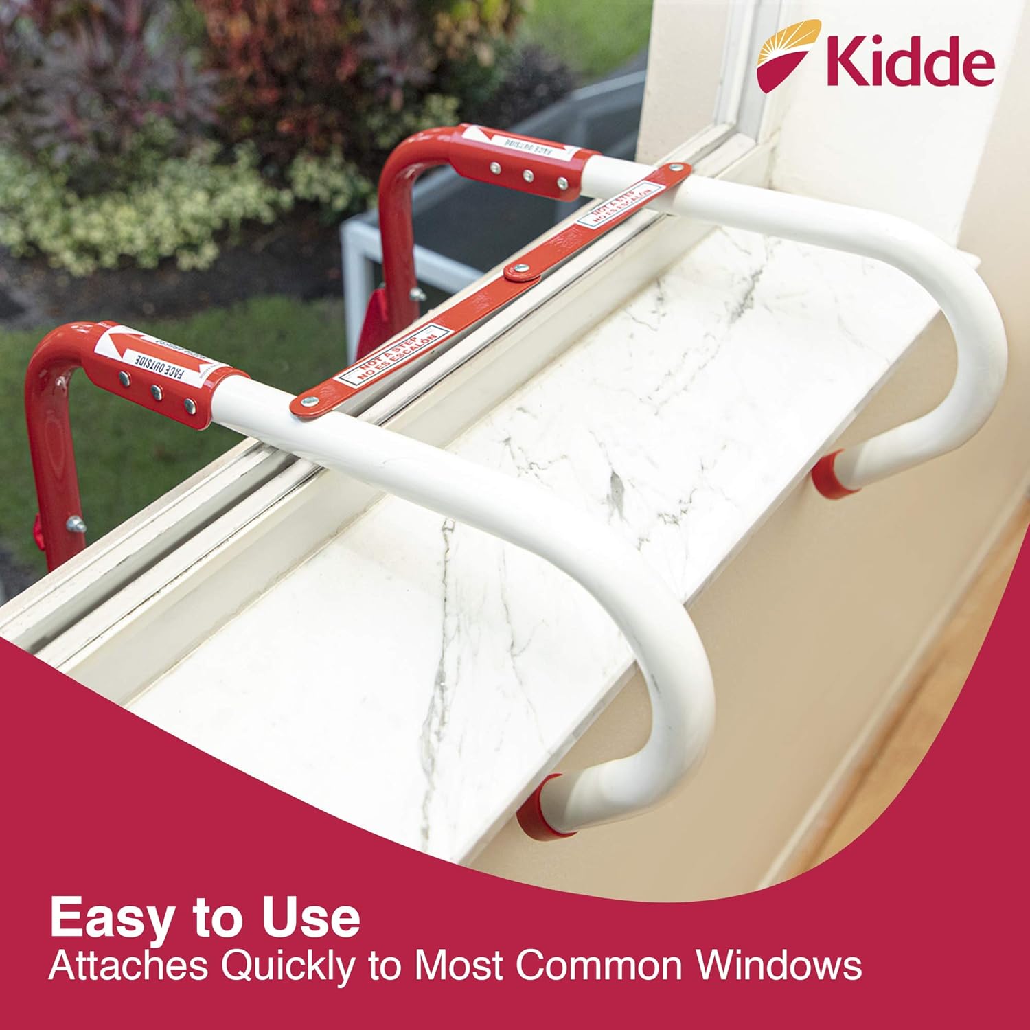 Kidde 468193 KL-2S Two-Story Fire Escape Ladder with Anti-Slip Rungs, 13-Foot - Emergency Ladders - 