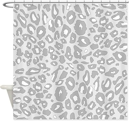 Amazon Com Cafepress Grey Leopard Print Shower Curtain Decorative