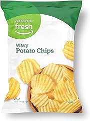 Amazon Fresh, Wavy Potato Chips, 11 Oz (Previously Happy Belly, Packaging May Vary)