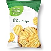 Amazon Fresh, Wavy Potato Chips, 11 Oz (Previously Happy Belly, Packaging May Vary)