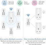 HBN Remote Control Plug Socket 13A 3120W 100ft Range 3 Pack with 1 Remote view 3