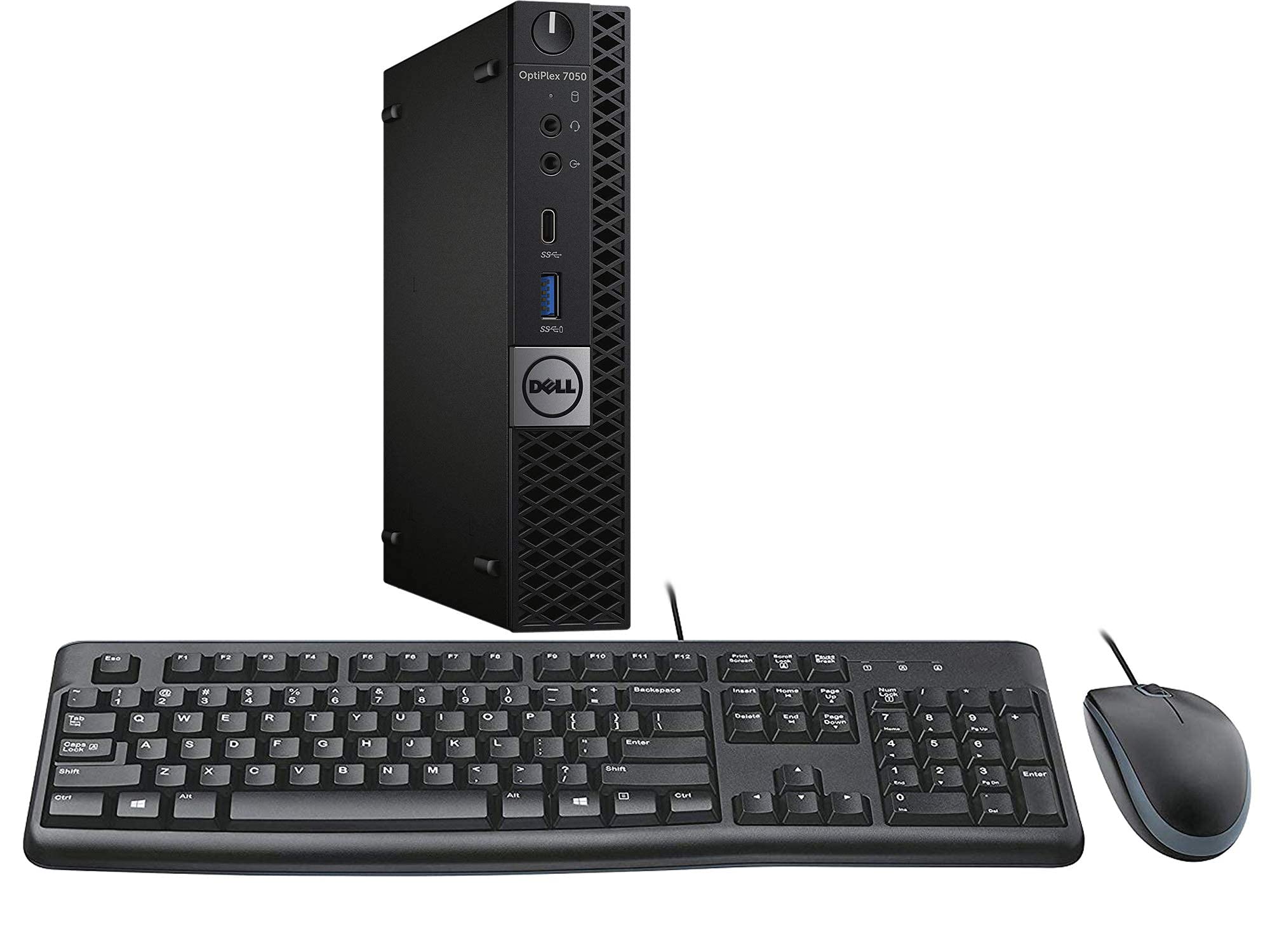 Photo 1 of Dell Optiplex 7050 Micro Desktop, Intel i7, 16GB RAM, 256GB SSD, WiFi, Keyboard and Mouse, Windows 11 Pro (Renewed)