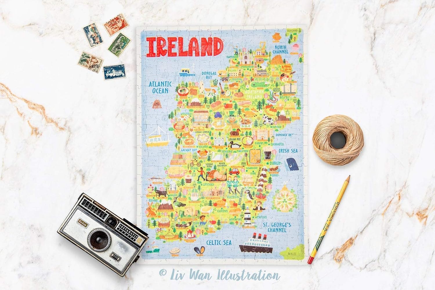 Ireland Map Jigsaw Puzzle 300-pieces 40x28cm: Amazon.co.uk: Handmade