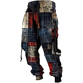 Retro Renaissance Mens Joggers Spring Fall Stylish Drawstring Waist Pants Cool Cargo Sweatpants with Pockets